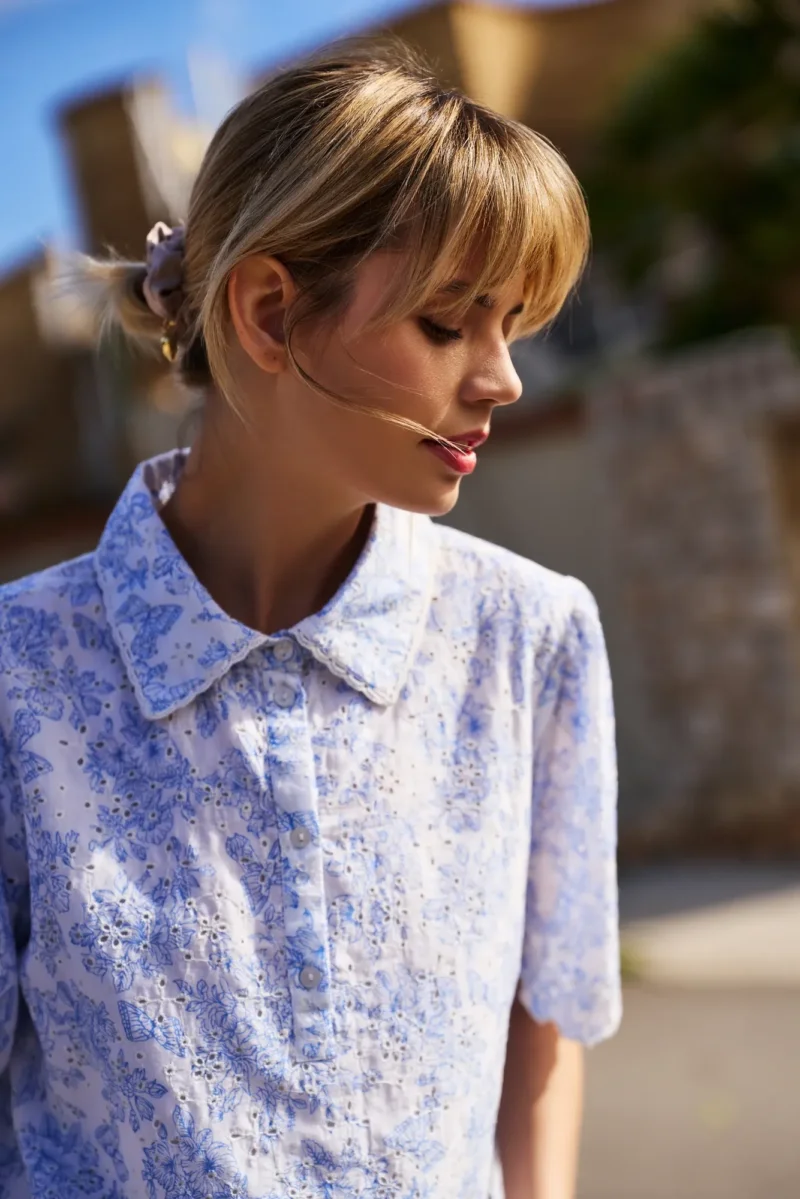 WOMEN'S SHIRT L-KO-4668 BLUE - Imagen 2