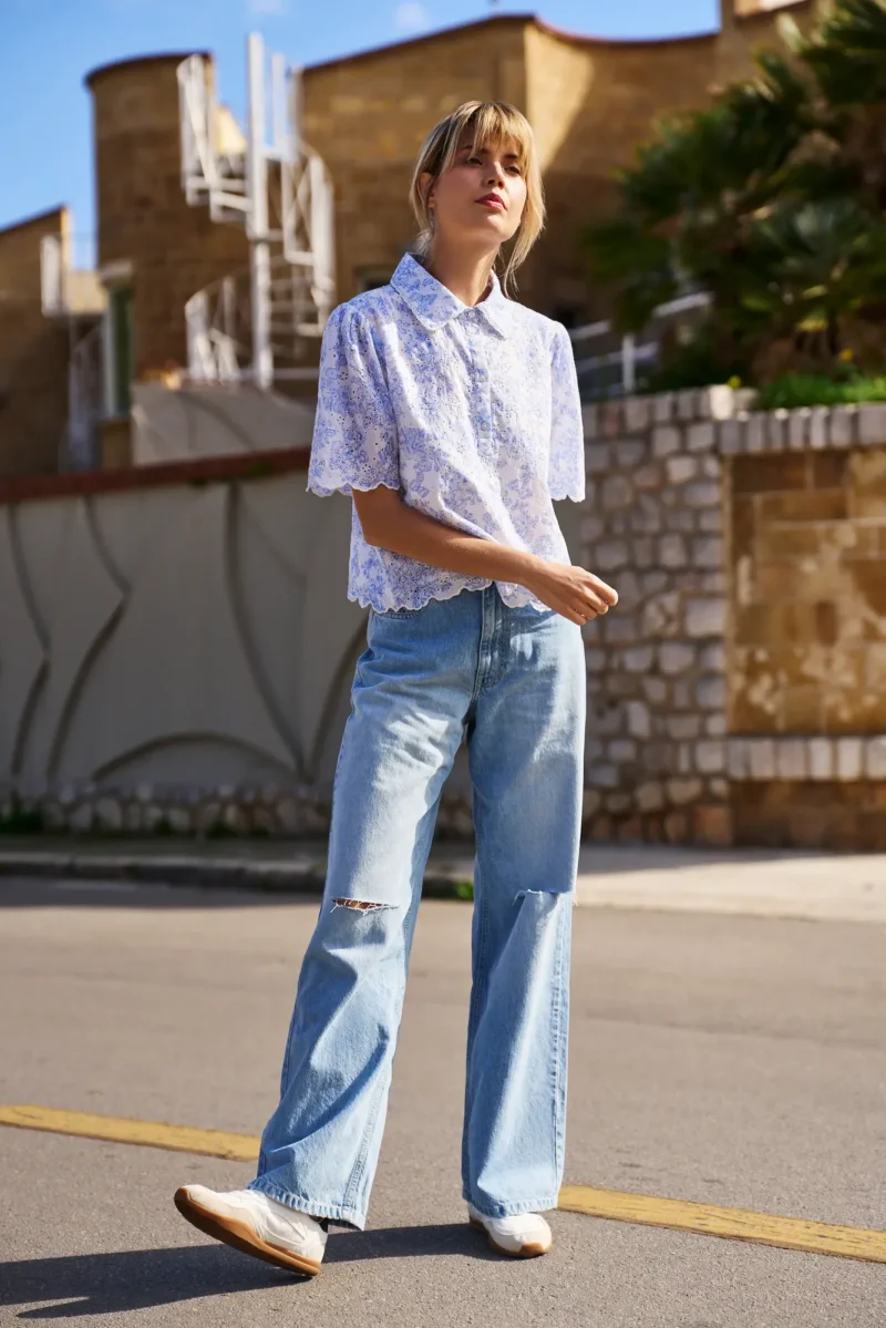 WOMEN'S SHIRT L-KO-4668 BLUE - Imagen 3