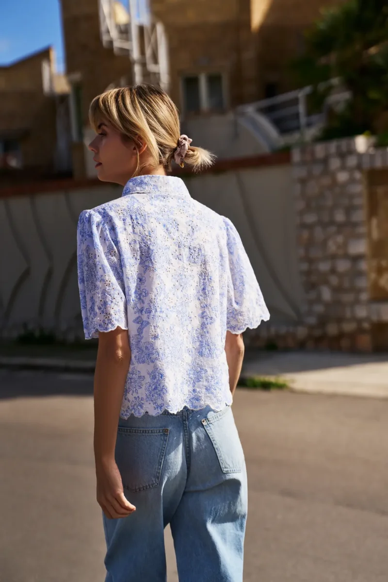 WOMEN'S SHIRT L-KO-4668 BLUE - Imagen 4