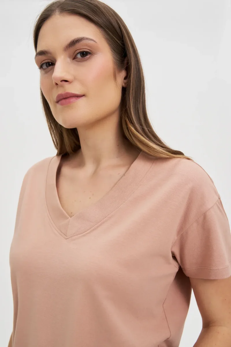 WOMEN'S TSHIRT L-TS-4625 L.BROWN - Imagen 2