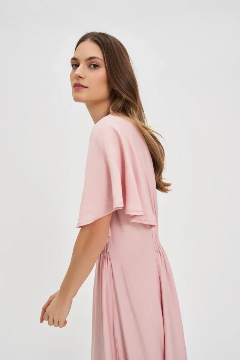 WOMEN'S DRESS L-SU-4637 PINK - Imagen 4