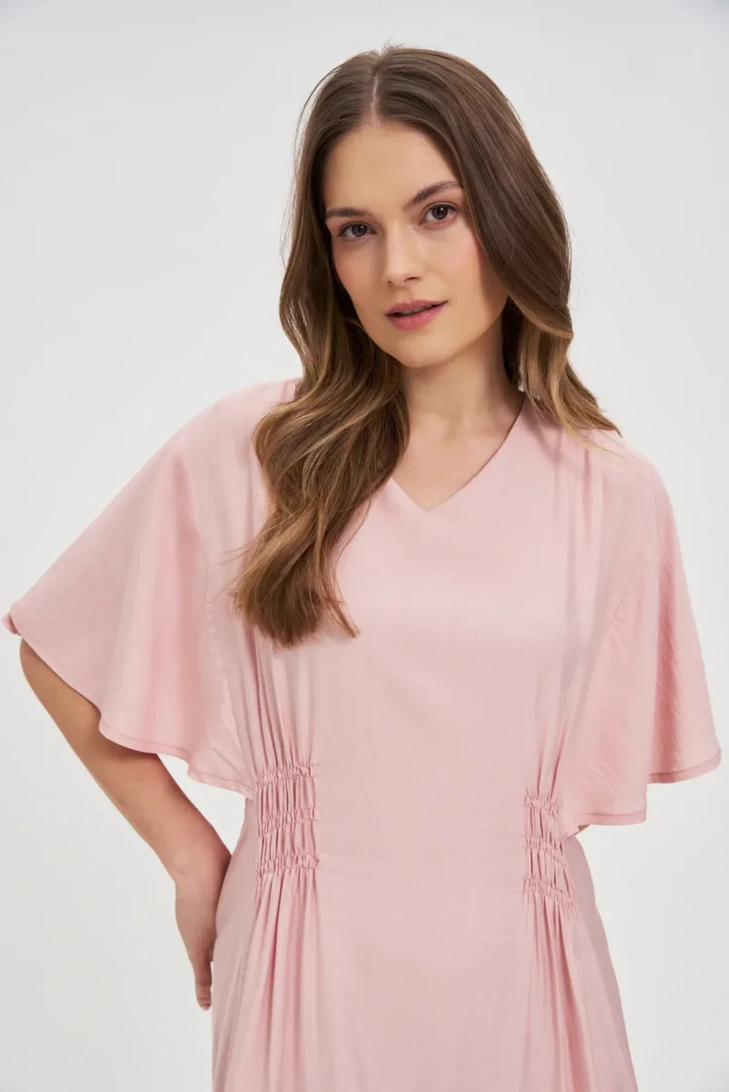 WOMEN'S DRESS L-SU-4637 PINK - Imagen 5