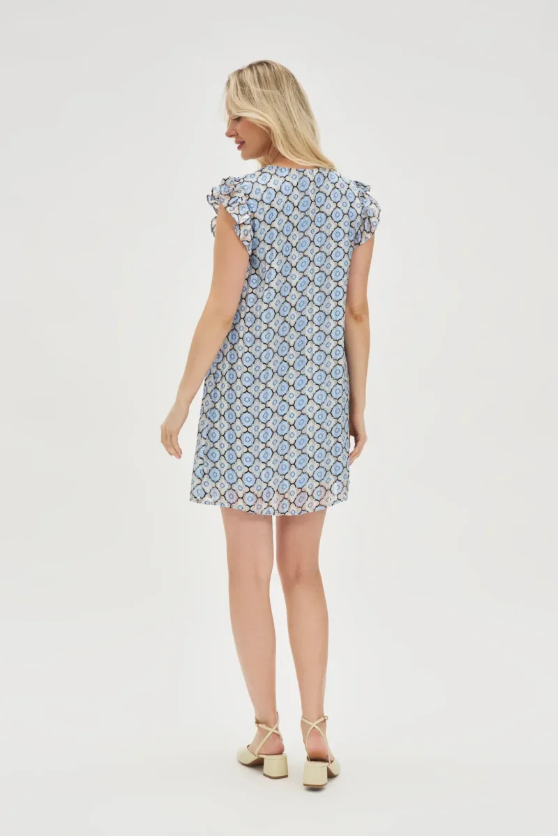 WOMEN'S DRESS L-SU-4629 BLUE - Imagen 3