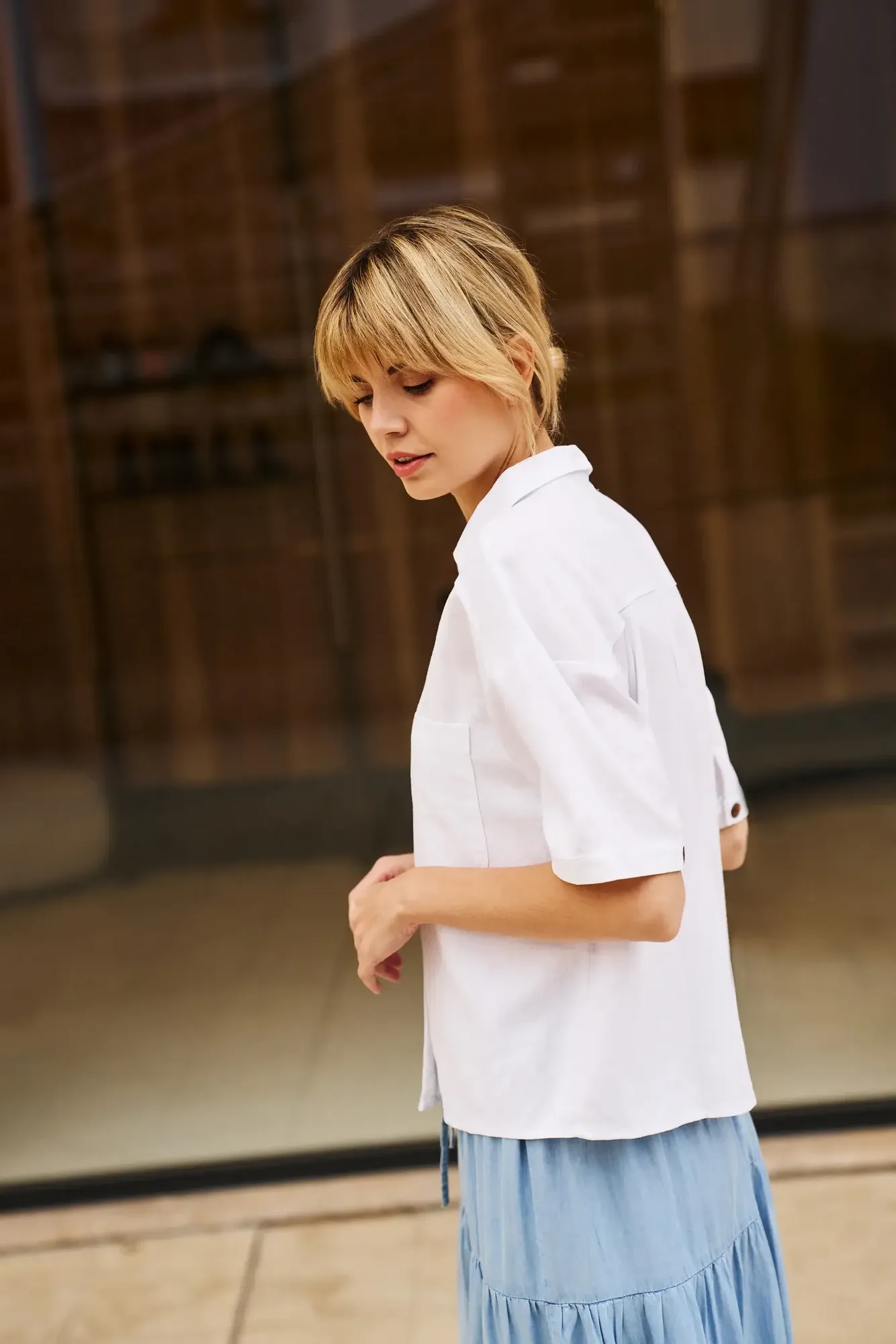 WOMEN'S SHIRT L-KO-4644 WHITE - Imagen 3