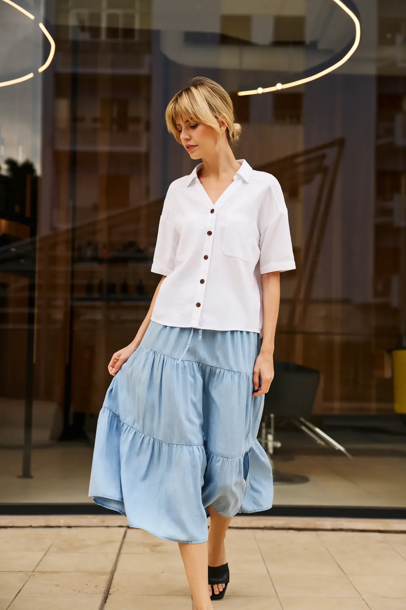 WOMEN'S SHIRT L-KO-4644 WHITE - Imagen 5