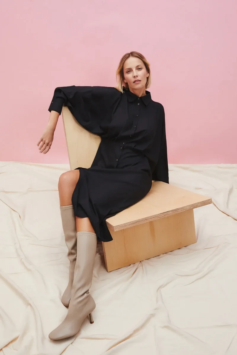 WOMEN'S DRESS L-SU-4600 BLACK