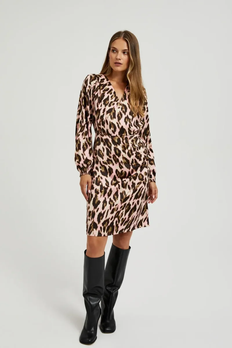 WOMEN'S DRESS L-SU-4601 PINK - Imagen 2