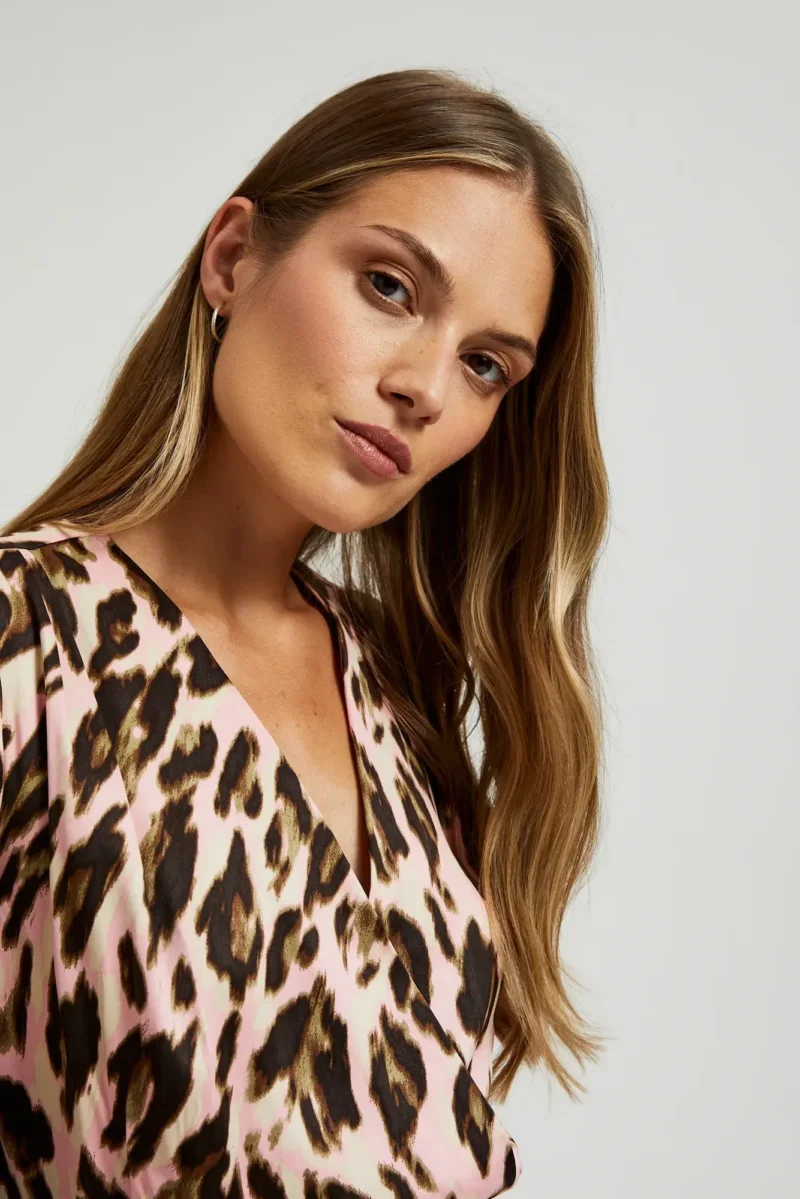WOMEN'S DRESS L-SU-4601 PINK - Imagen 4