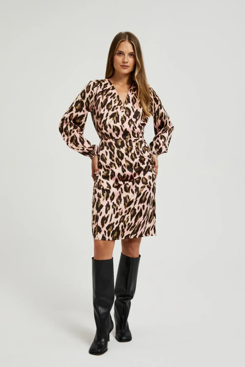 WOMEN'S DRESS L-SU-4601 PINK - Imagen 5