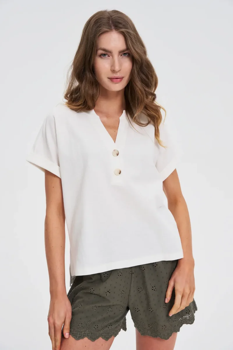 WOMEN'S TSHIRT L-TS-4700 OFF WHITE - Imagen 2