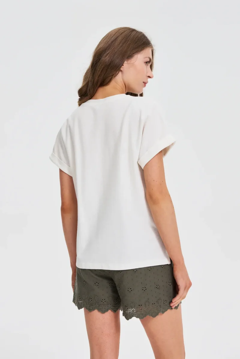 WOMEN'S TSHIRT L-TS-4700 OFF WHITE - Imagen 3