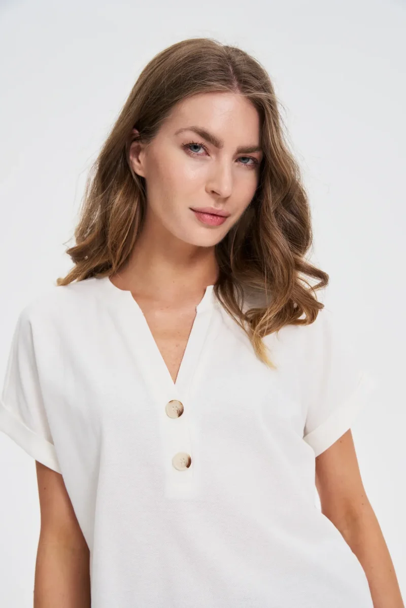 WOMEN'S TSHIRT L-TS-4700 OFF WHITE
