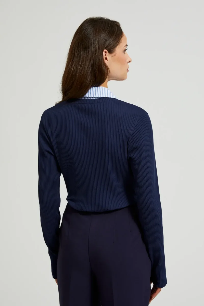 WOMEN'S LONGSLEEVE Z-TS-4523 NAVY - Imagen 4