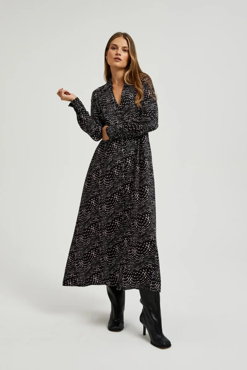 WOMEN'S DRESS L-SU-4602 BLACK - Imagen 3