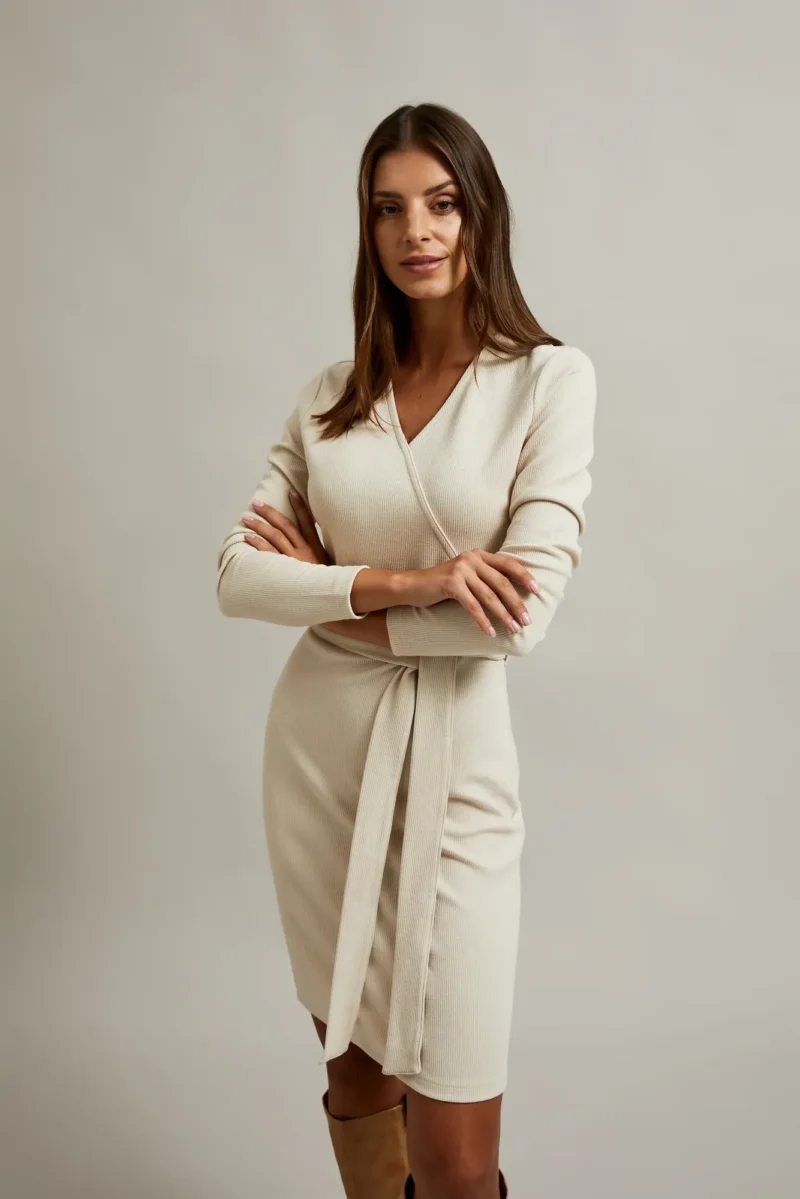 WOMEN'S DRESS L-SU-4604 L.BEIGE