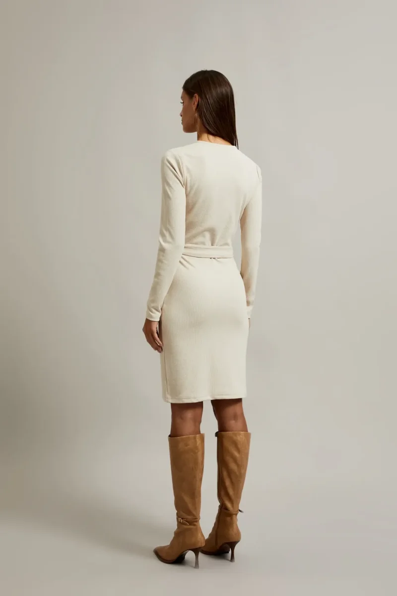 WOMEN'S DRESS L-SU-4604 L.BEIGE - Imagen 5