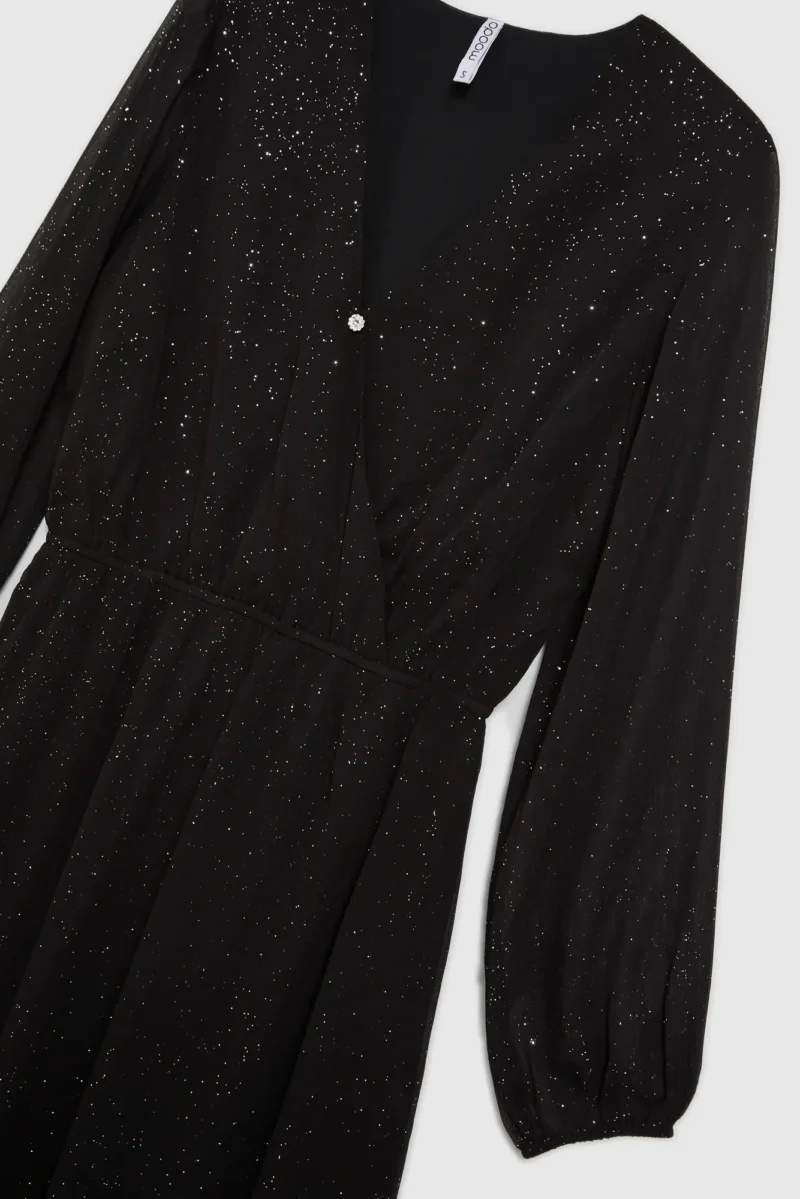 WOMEN'S DRESS L-SU-4606 BLACK - Imagen 8