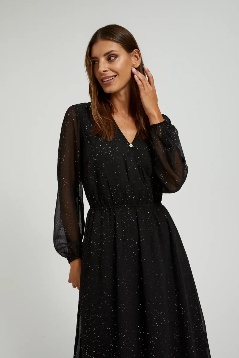 WOMEN'S DRESS L-SU-4606 BLACK - Imagen 3