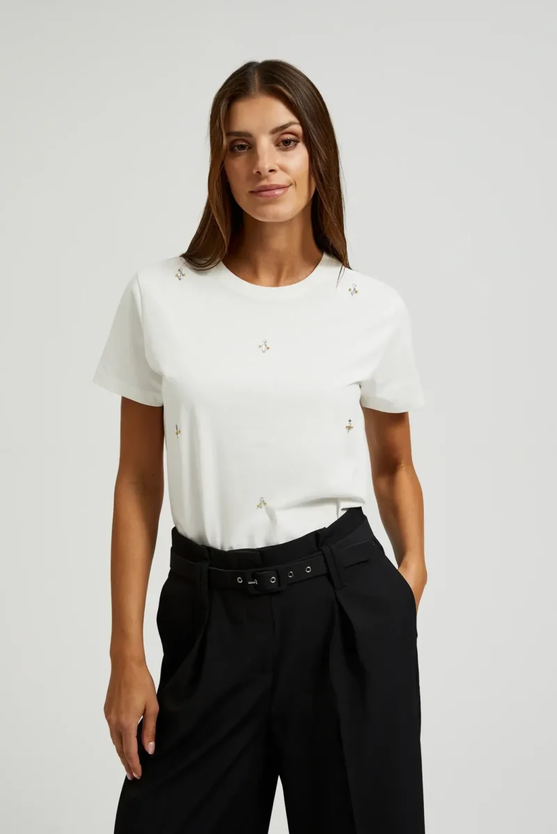 WOMEN'S T-SHIRT Z-TS-4538 OFF WHITE - Imagen 7