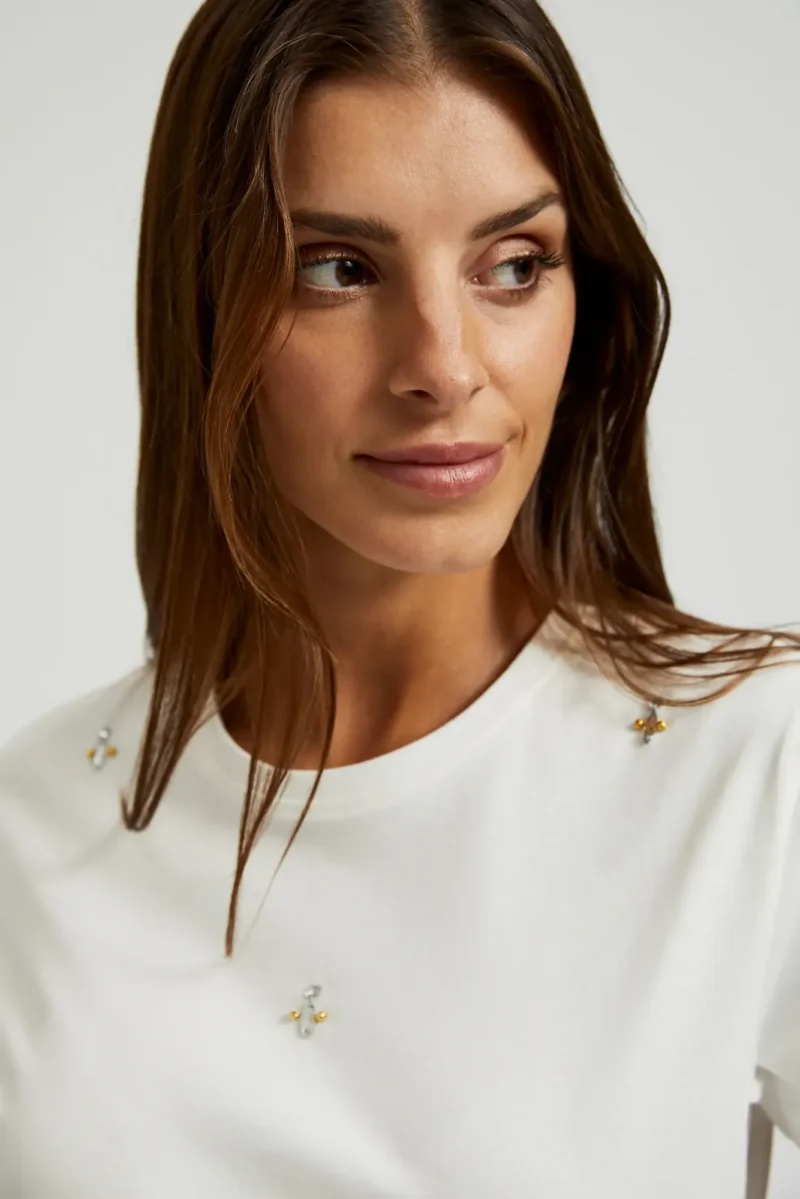 WOMEN'S T-SHIRT Z-TS-4538 OFF WHITE - Imagen 9