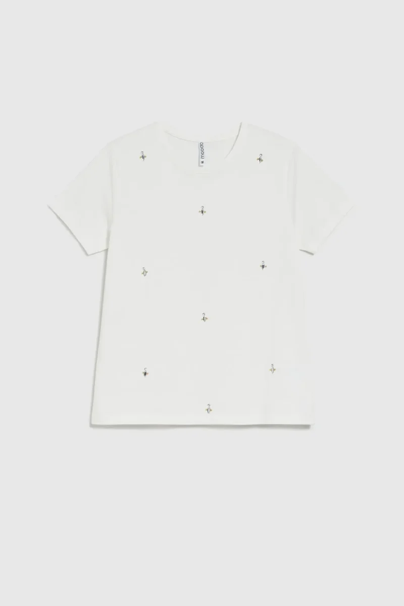 WOMEN'S T-SHIRT Z-TS-4538 OFF WHITE - Imagen 5