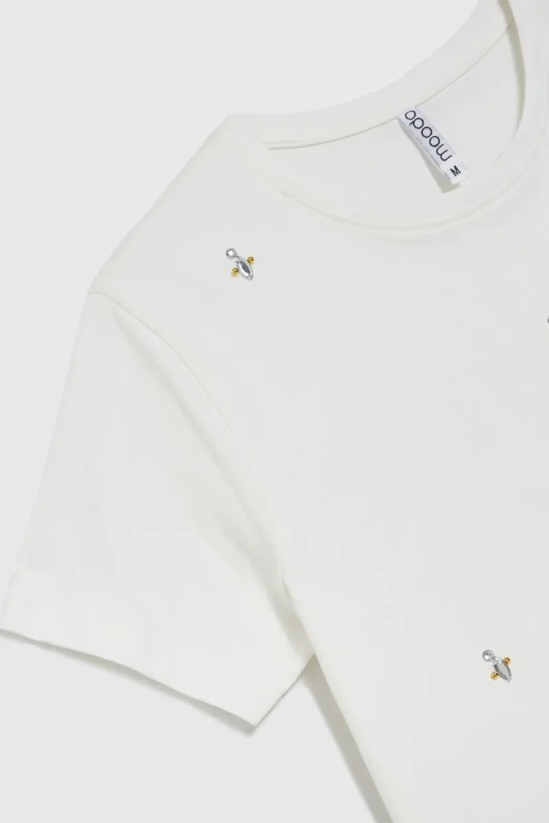 WOMEN'S T-SHIRT Z-TS-4538 OFF WHITE - Imagen 6