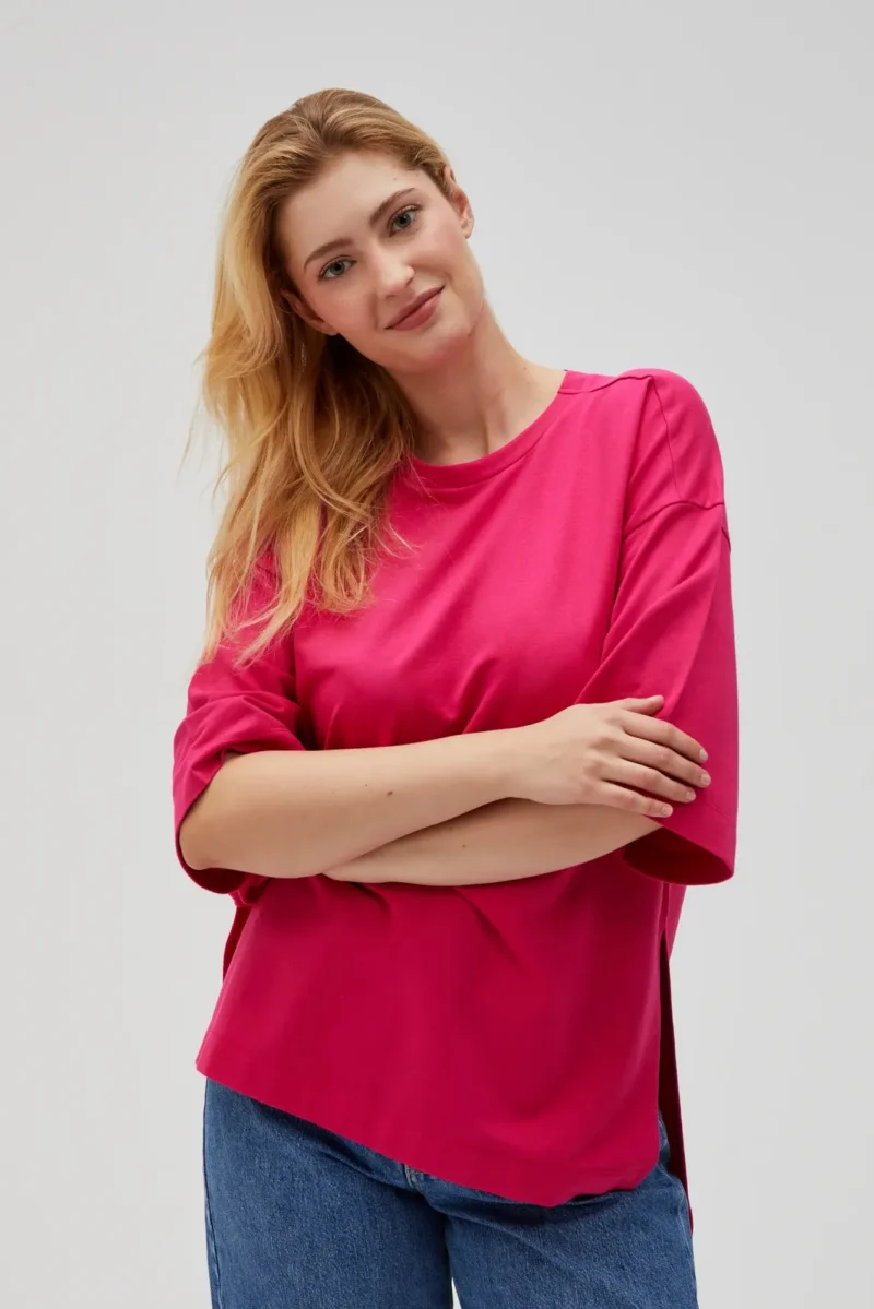 WOMEN'S SWEATSHIRT L-BL-4602 FUCHSIA - Imagen 11