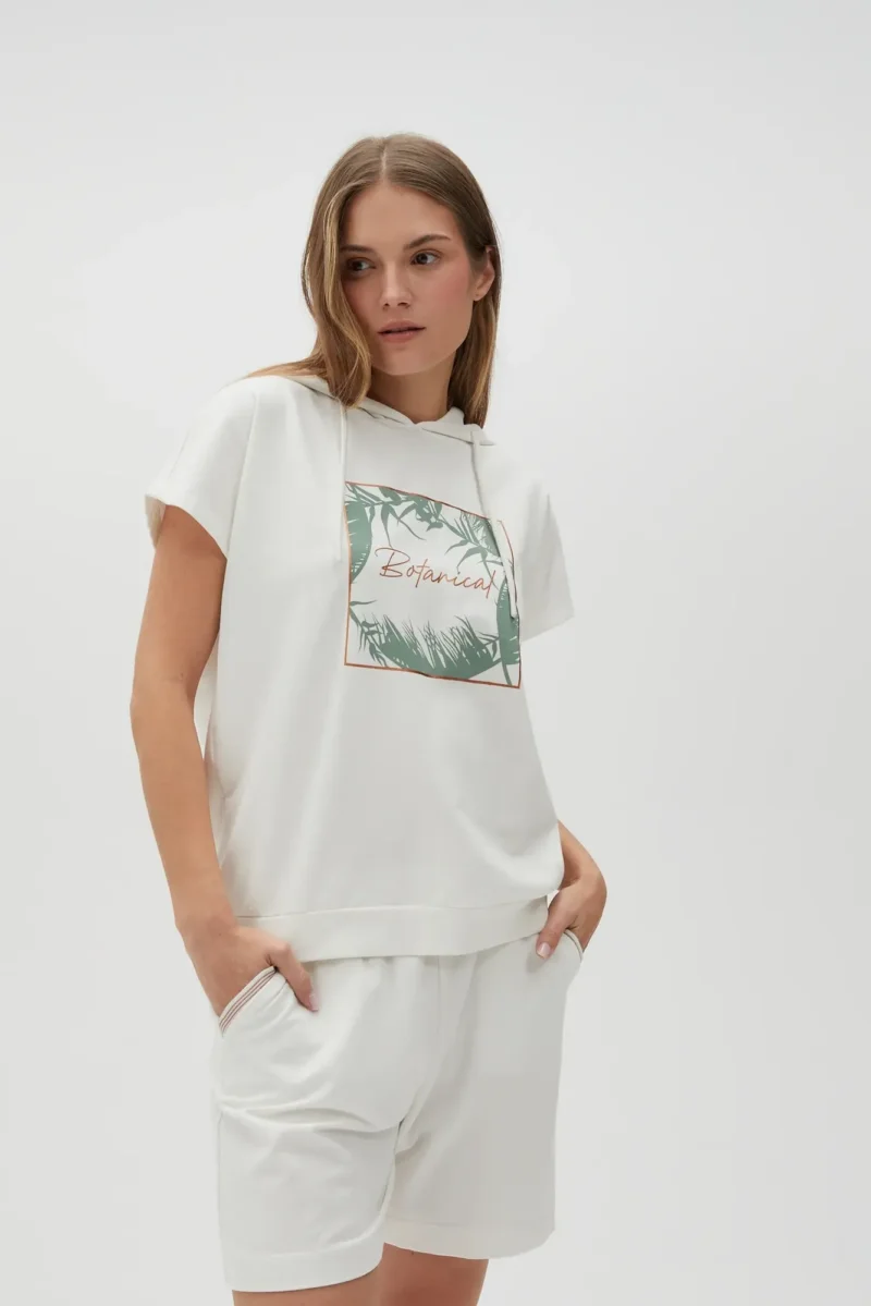 WOMEN'S SWEATSHIRT L-BL-4604 OFF WHITE - Imagen 3