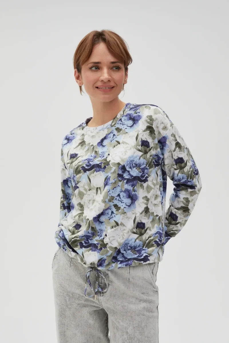 WOMEN'S SWEATSHIRT L-BL-4606 BLUE - Imagen 4
