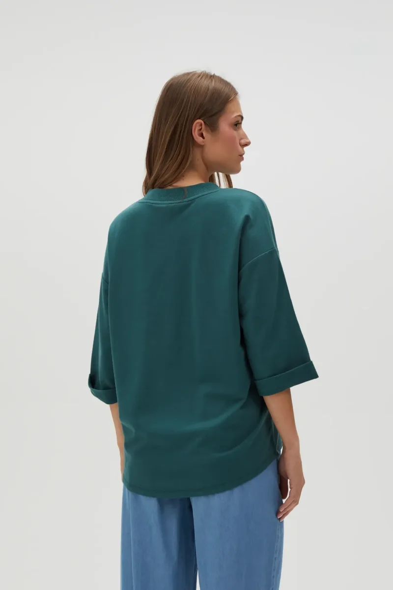 WOMEN'S SWEATSHIRT L-BL-4609 D.GREEN - Imagen 4