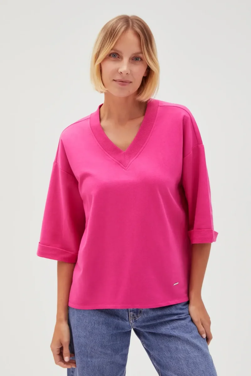 WOMEN'S SWEATSHIRT L-BL-4609 FUCHSIA