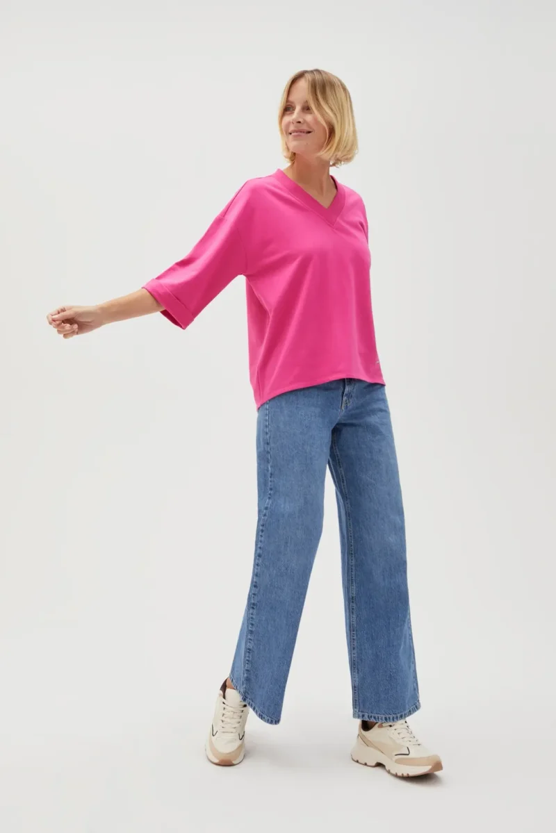 WOMEN'S SWEATSHIRT L-BL-4609 FUCHSIA - Imagen 4