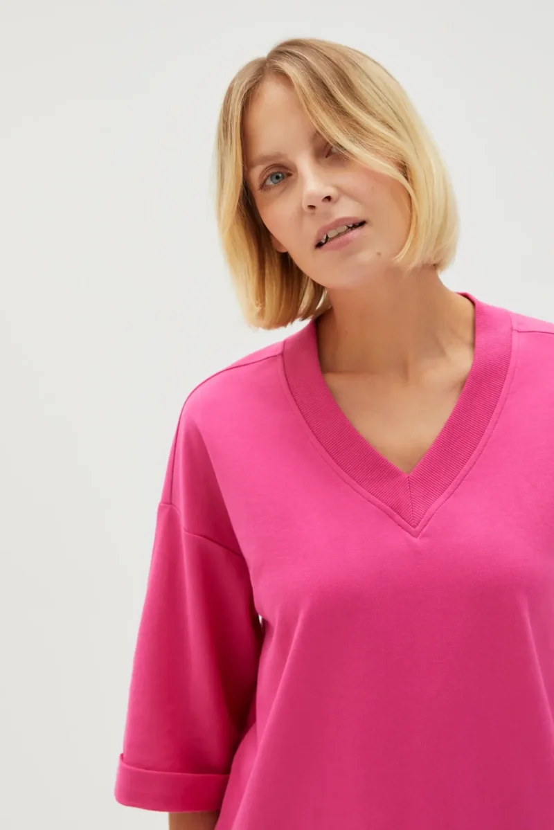 WOMEN'S SWEATSHIRT L-BL-4609 FUCHSIA - Imagen 3