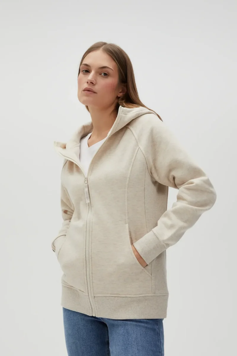 WOMEN'S SWEATSHIRT L-BL-4611 L.BEIGE MEL
