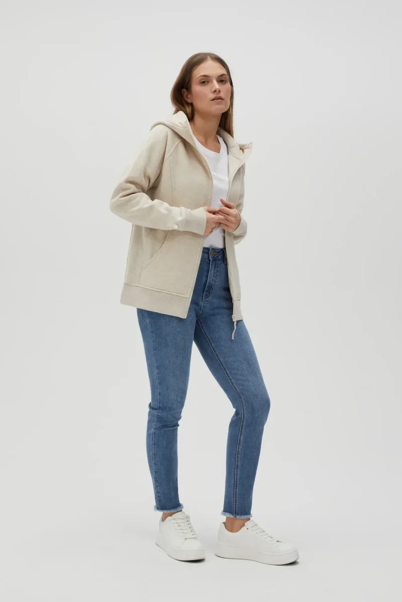 WOMEN'S SWEATSHIRT L-BL-4611 L.BEIGE MEL - Imagen 3