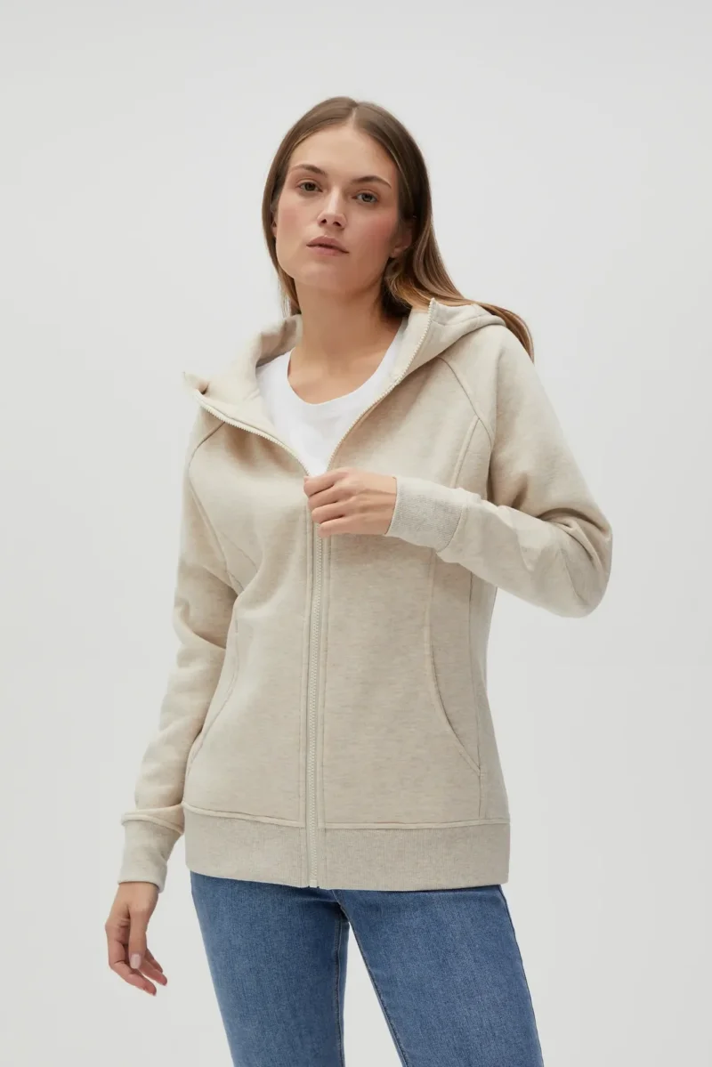WOMEN'S SWEATSHIRT L-BL-4611 L.BEIGE MEL - Imagen 6