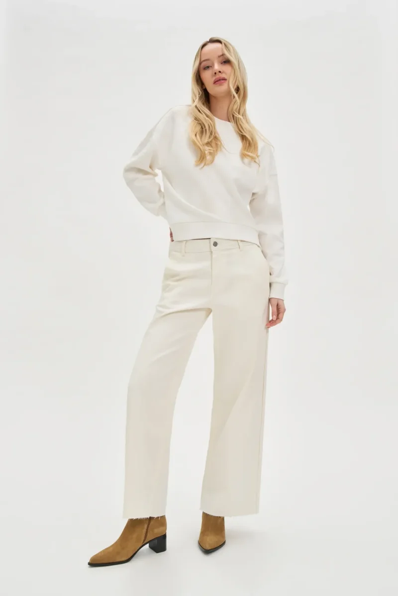 WOMEN'S SWEATSHIRT L-BL-4612 OFF WHITE - Imagen 5