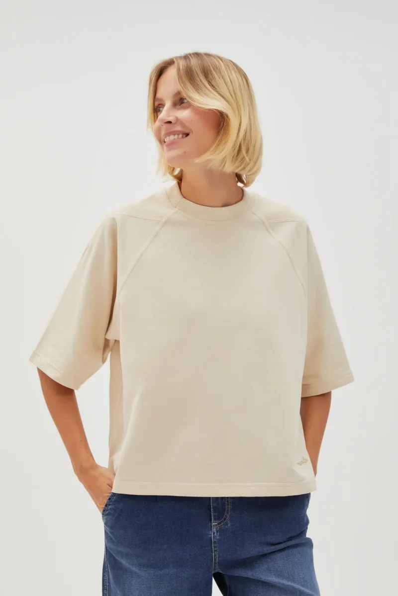 WOMEN'S SWEATSHIRT L-BL-4615 L.BEIGE - Imagen 4