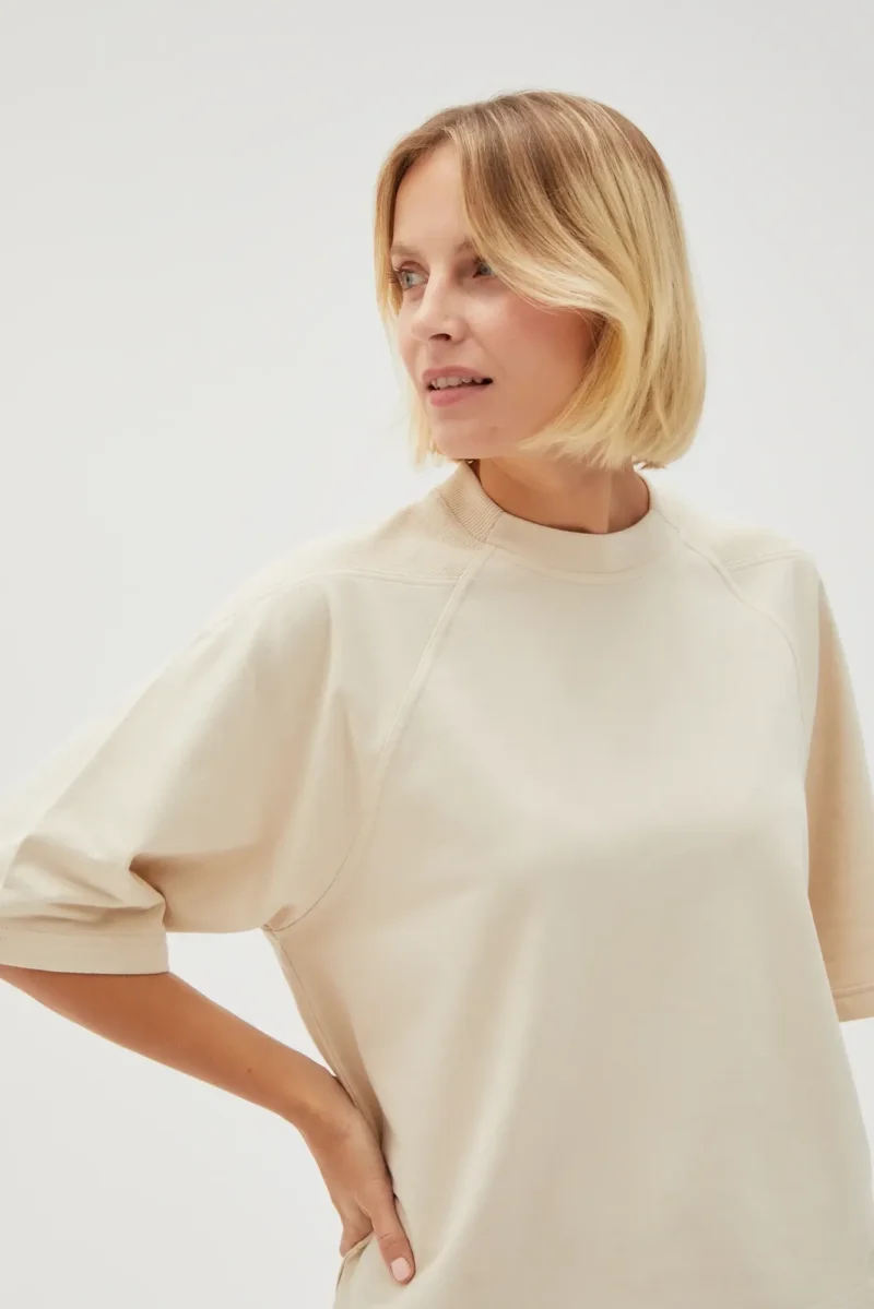 WOMEN'S SWEATSHIRT L-BL-4615 L.BEIGE - Imagen 7