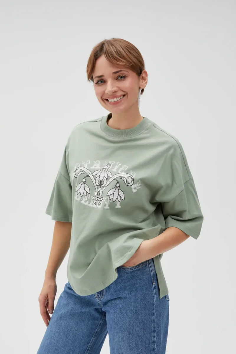 WOMEN'S SWEATSHIRT L-BL-4616 OLIVE - Imagen 8