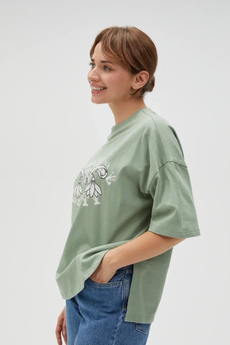 WOMEN'S SWEATSHIRT L-BL-4616 OLIVE - Imagen 2