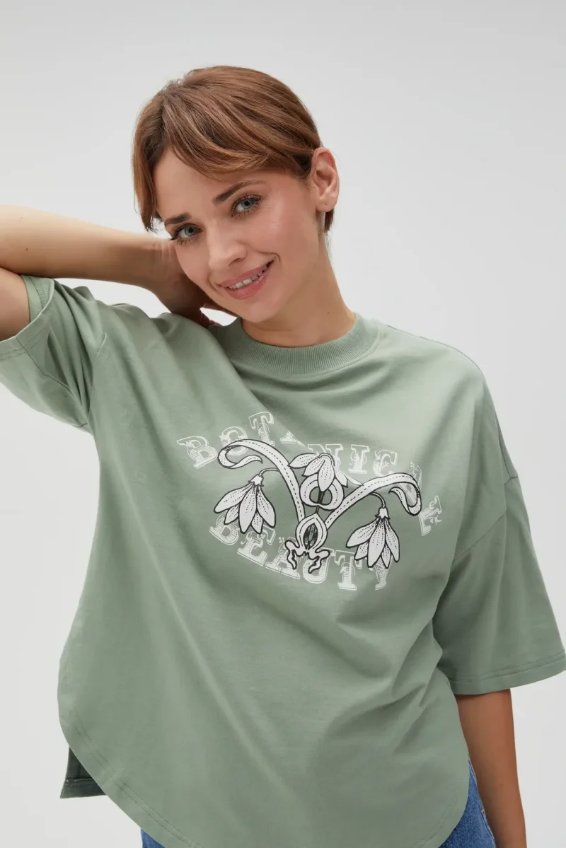 WOMEN'S SWEATSHIRT L-BL-4616 OLIVE - Imagen 3