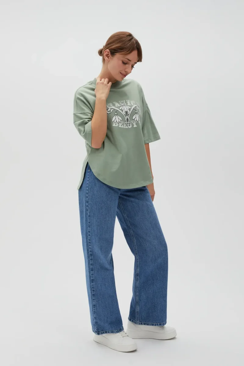 WOMEN'S SWEATSHIRT L-BL-4616 OLIVE - Imagen 5