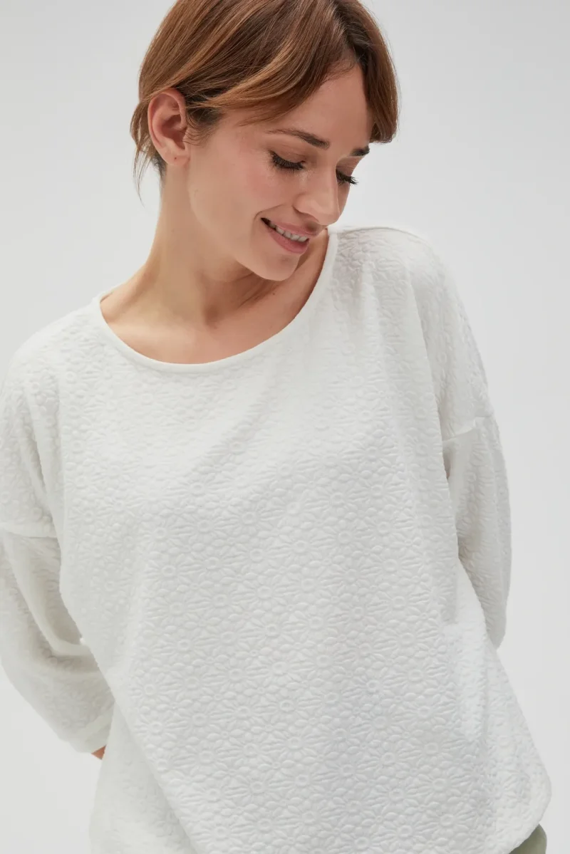 WOMEN'S SWEATSHIRT L-BL-4617 OFF WHITE - Imagen 3