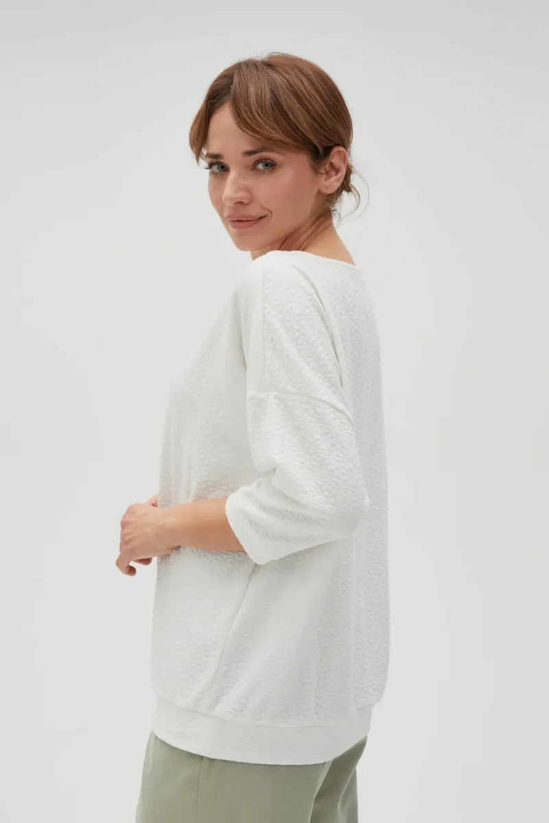 WOMEN'S SWEATSHIRT L-BL-4617 OFF WHITE - Imagen 4