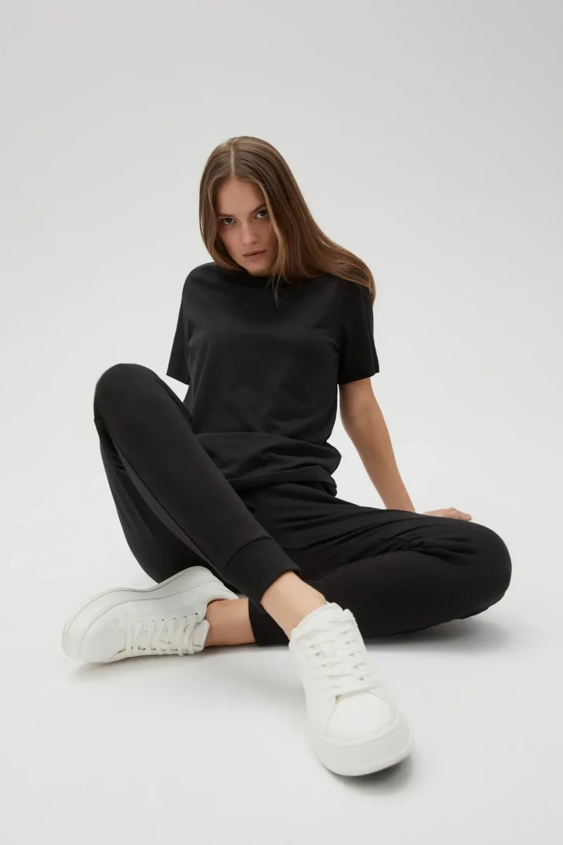 WOMEN'S JOGGING PANTS L-DR-4600 BLACK - Imagen 4