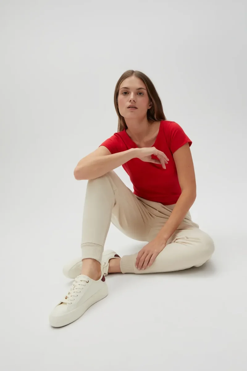 WOMEN'S JOGGING PANTS L-DR-4600 L.BEIGE - Imagen 2