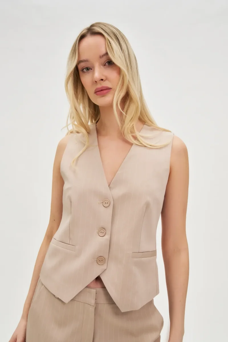 WOMEN'S JACKETS L-KA-4614 L.BEIGE - Imagen 4