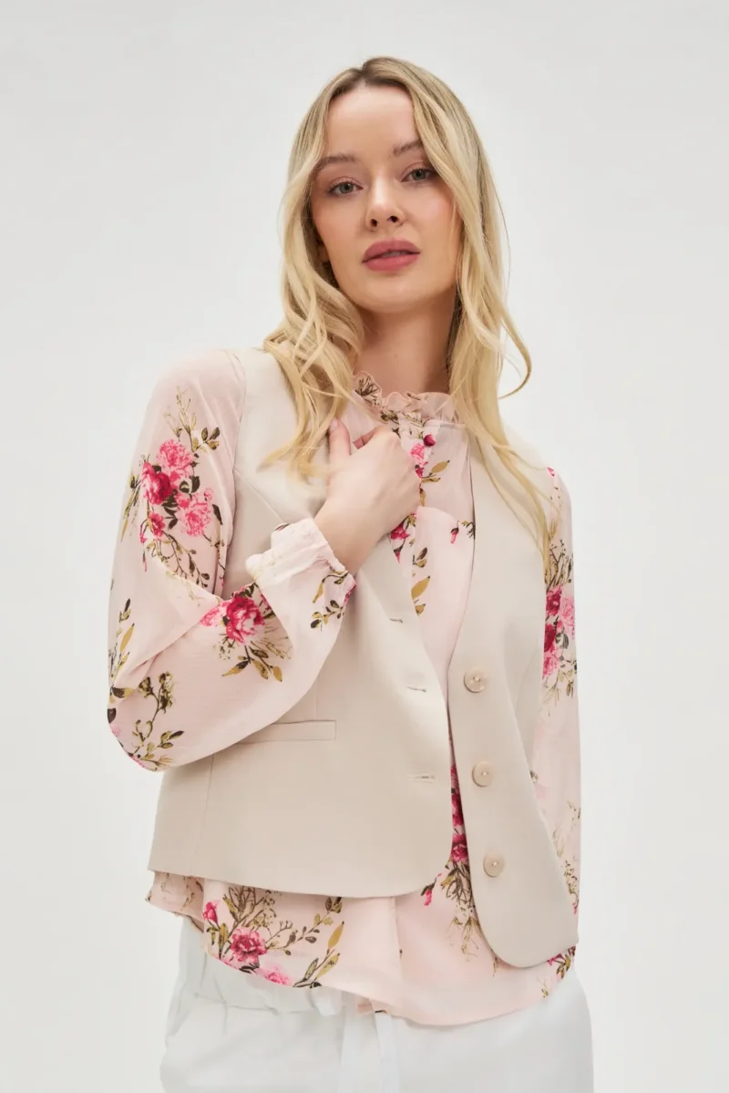 WOMEN'S JACKETS L-KA-4615 L.BEIGE - Imagen 4