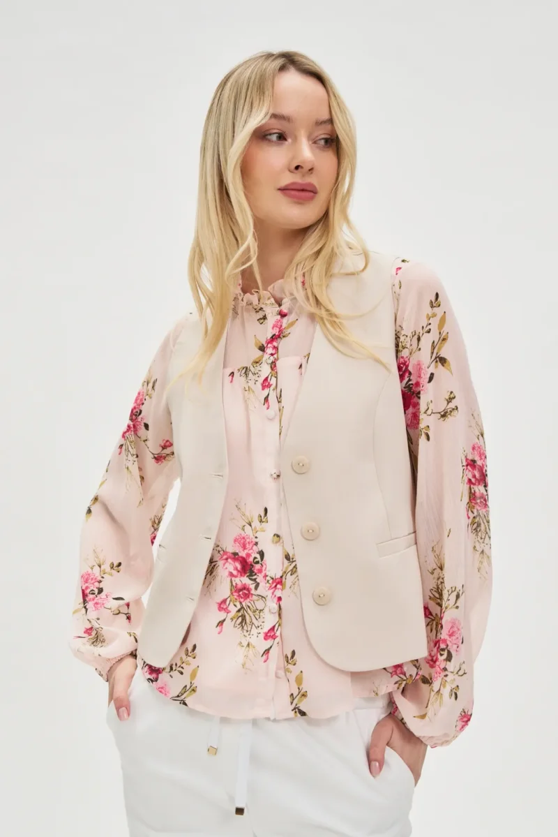 WOMEN'S JACKETS L-KA-4615 L.BEIGE - Imagen 6